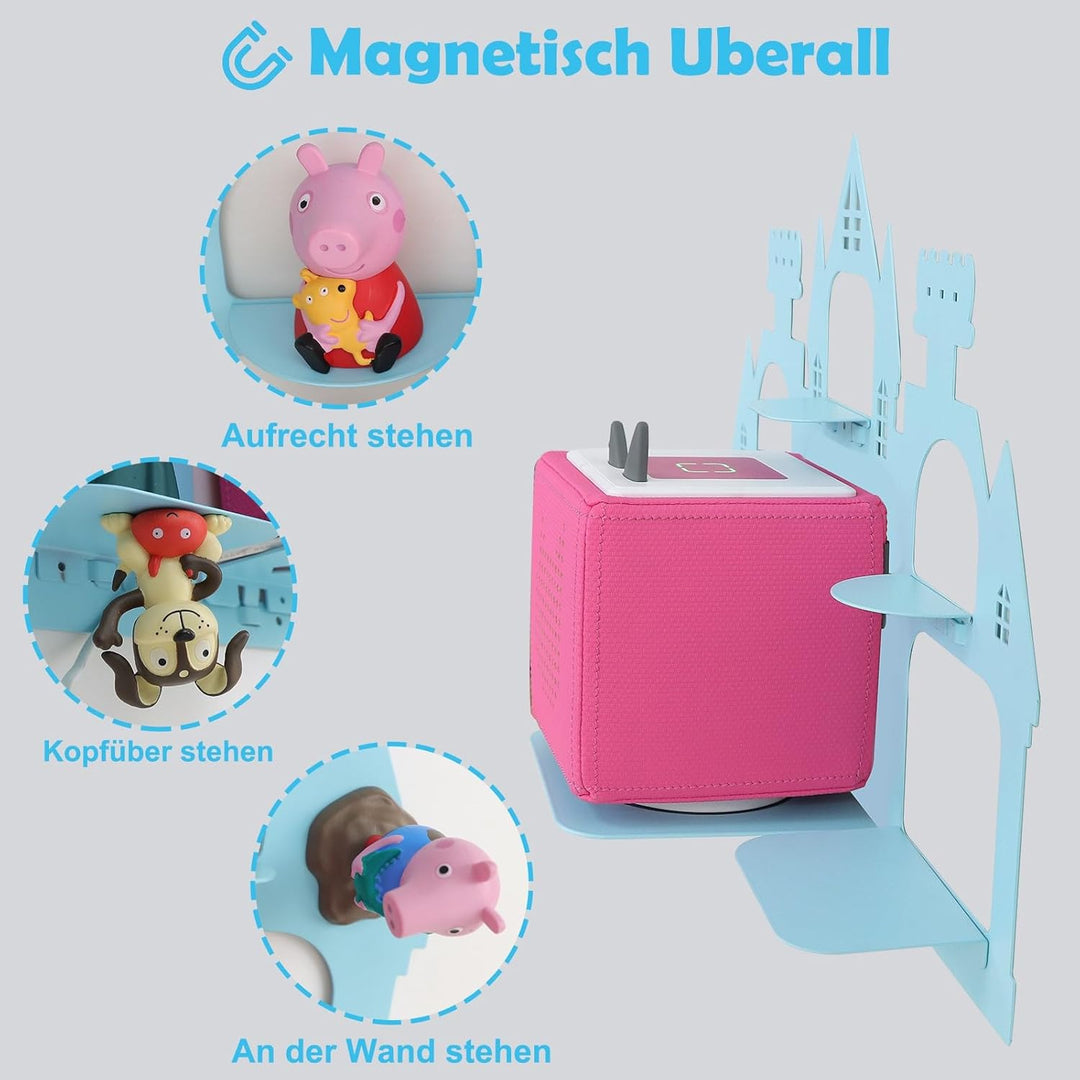 Klein Regal für Tonies, Magnetisch Waldregal fur Toniebox Wandhalterung, Metall Regal fur Tonie Figu
