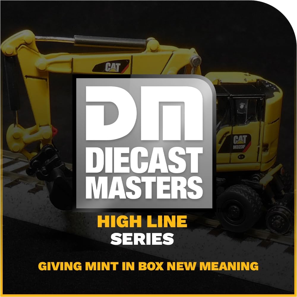 Diecast Masters 85661 - Caterpillar Zweiwegenbagger für Eisenbahn Cat M323F Rail, Massstab 1:50, ca.