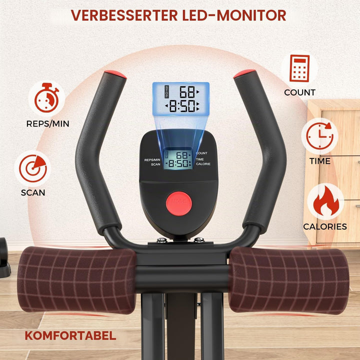 Bauchmuskelmaschine, verstellbare Bauchmuskel-Trainingsgeräte für Heim-Fitnessstudio, faltbare Bauch