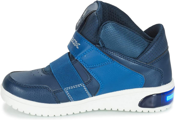 Geox Jungen J XLED Boy A Sneakers, 32 EU Navy