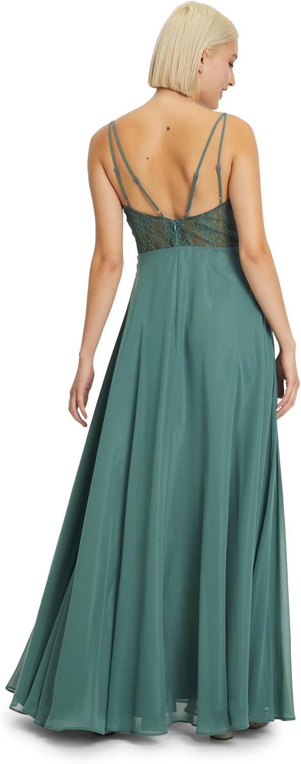 Vera Mont Damen Abendkleid mit Spitze 34 Dark Forest, 34 Dark Forest