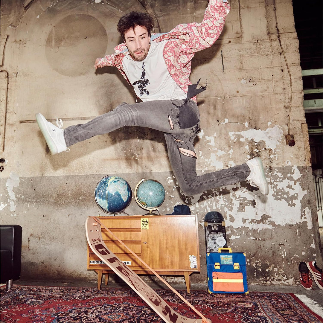 GIBOARD-SET BONZO CLASSIC - Innovatives Balance Board | Freestyle-Workout | hochwertiges Buchenholz