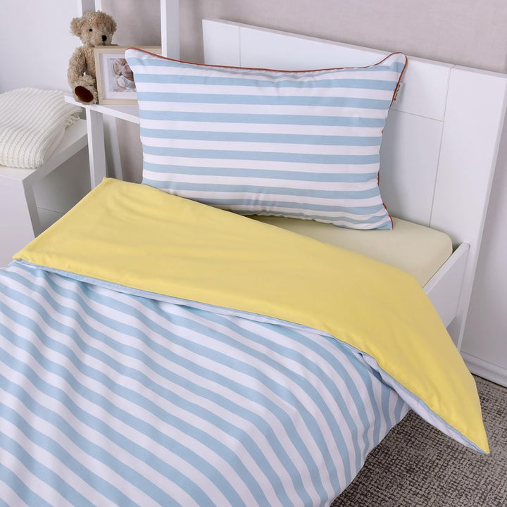 TOM TAILOR Melange-Bettwäsche Ky Blue & Light Lemon 40x60 cm + 100x135, Ky Blue & Light Lemon 40x60