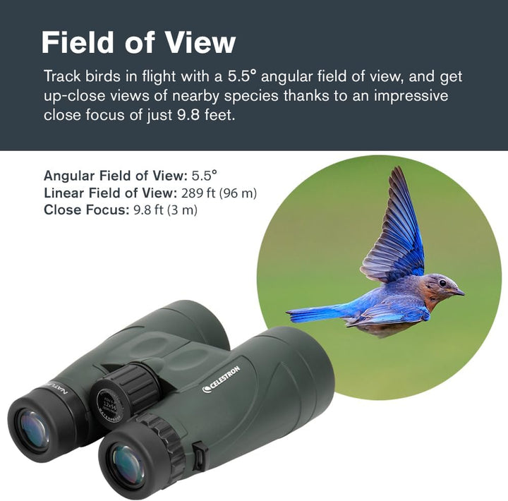 Celestron 71336-CGL Nature DX Fernglas, mit 12 x 56 Vergrösserung, mit BaK4-Prismen, Schwarz Nature