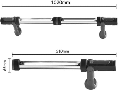 Maclean MCE230 COB LED XXL 2x Werkstattlampe Arbeitslampe Arbeitsleuchte Handlampe Magnet Haken Dual