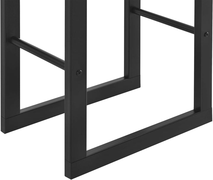 [en.casa] Kaminholzregal 40x100x25cm Brennholzregal Feuerholzregal Holzhalter Schwarz 40 x 100 x 25