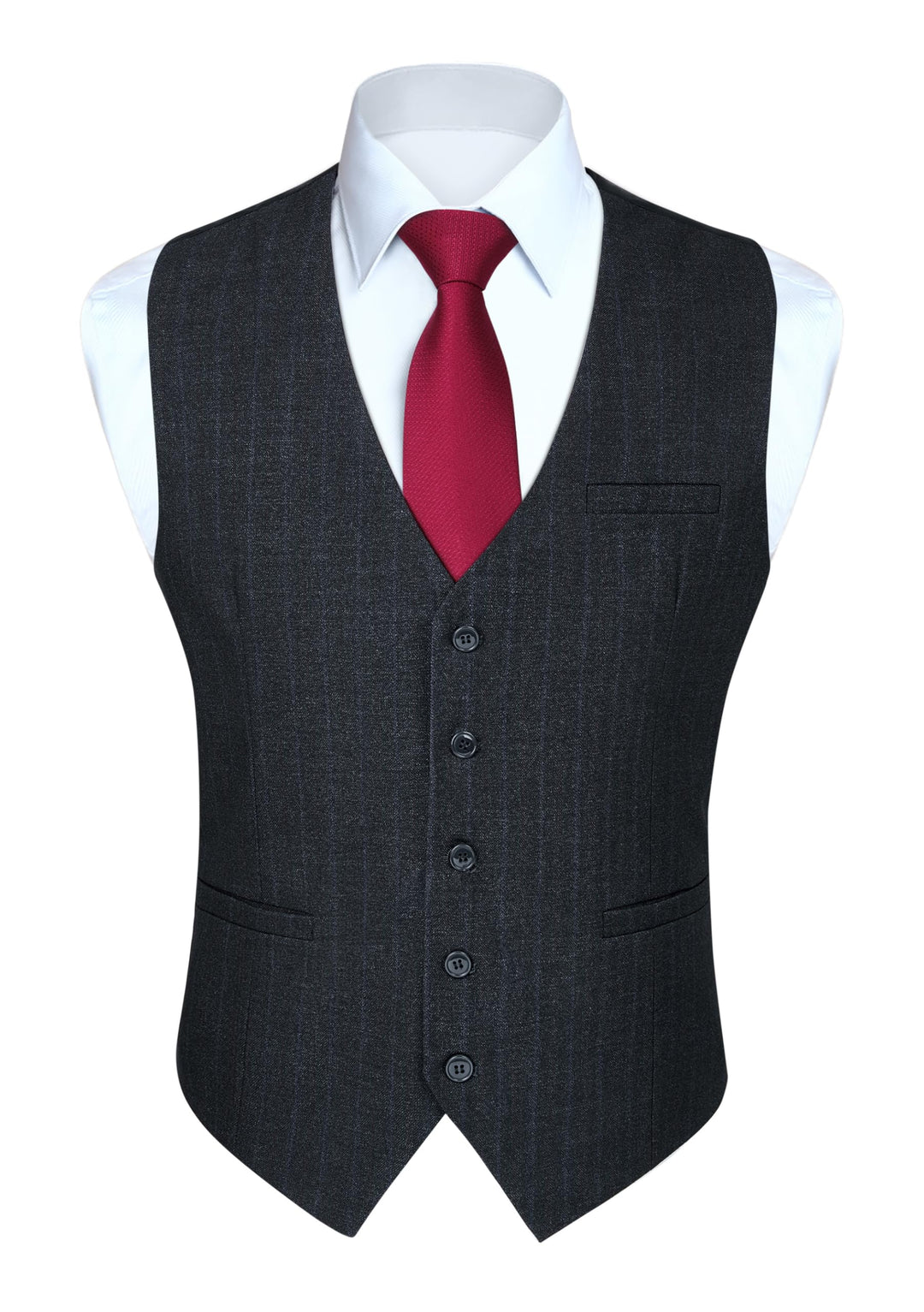 HISDERN Karierte Weste Herren Formale Klassische Weste Baumwolle Hochzeit Hahnentritt Anzugweste XS