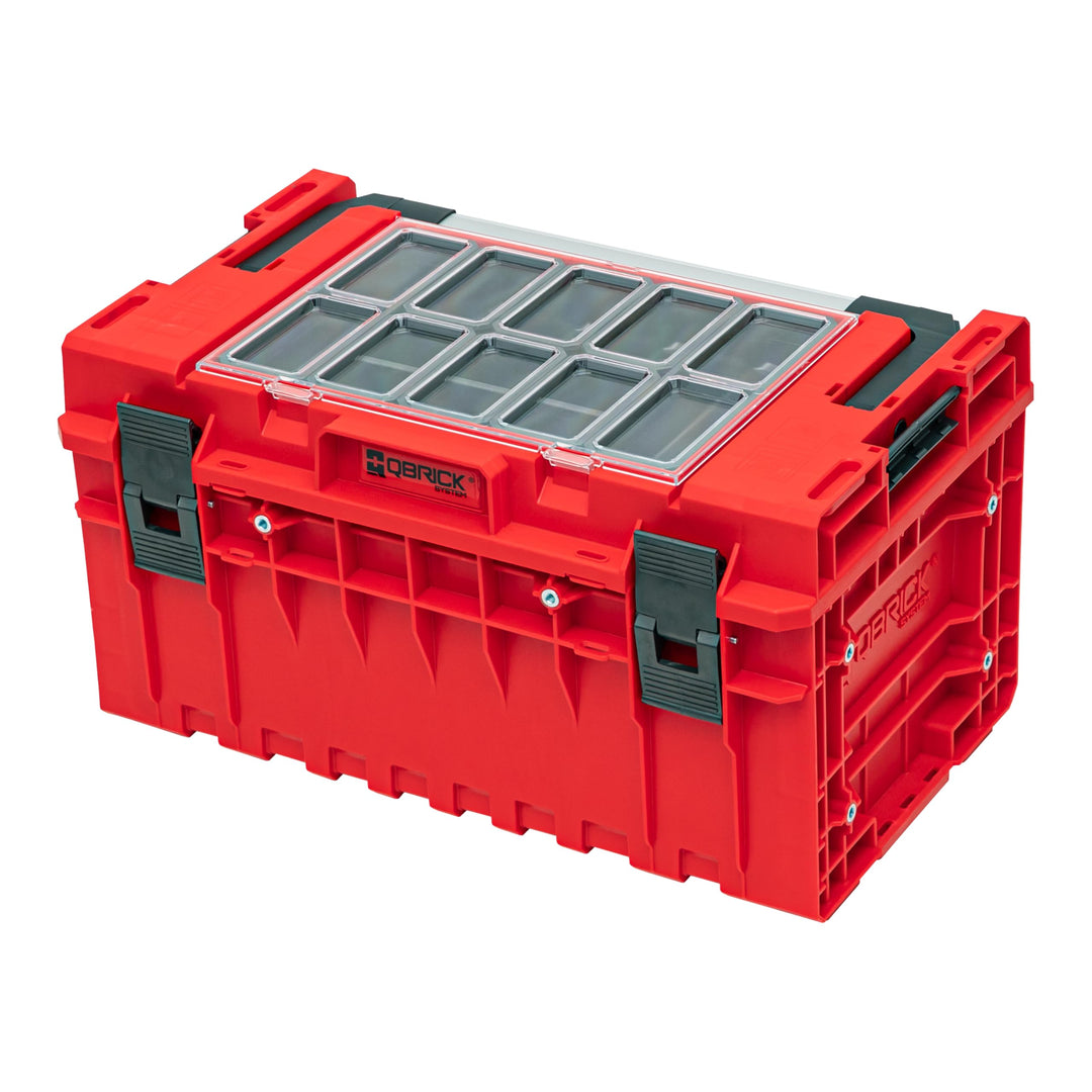 QBRICK SYSTEM Werkzeugkoffer Werkzeugkasten Leer Werkzeugkiste ONE 350 2.0 Expert RED Ultra HD Rot 6