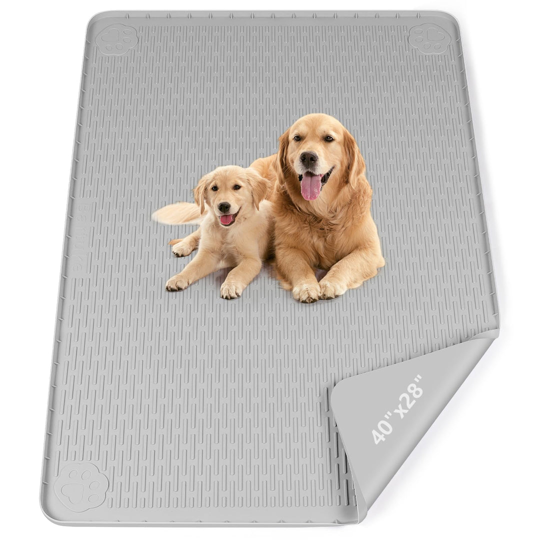 Hundetoilettenunterlagen, 101 x 71 cm grosse Wiederverwendbare Silikonmatte Hundetrainingspads, wasc