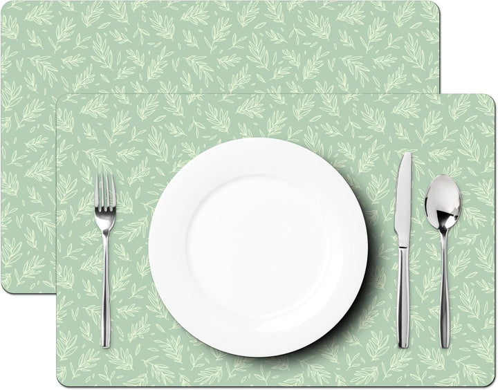 KitchenYeah© Platzsets Abwaschbar 6-Teilig 45x30 cm Tischsets Platzdeckchen rutschfeste Platzset Unt