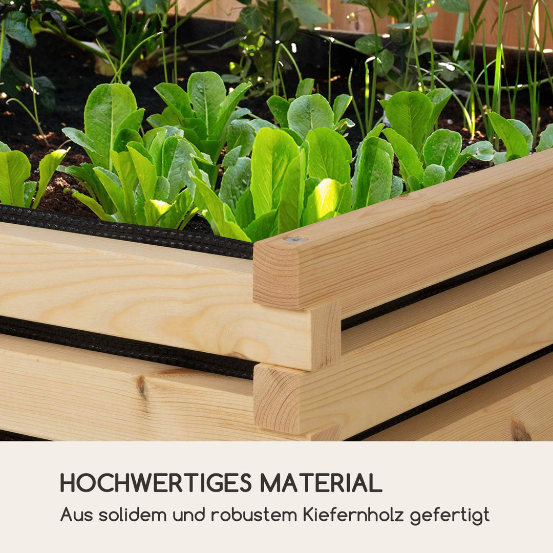 blumfeldt Modu Grow - Hochbeet, Pflanzschale, Blumenkasten, Blumenkübel, solides und haltbares Kiefe