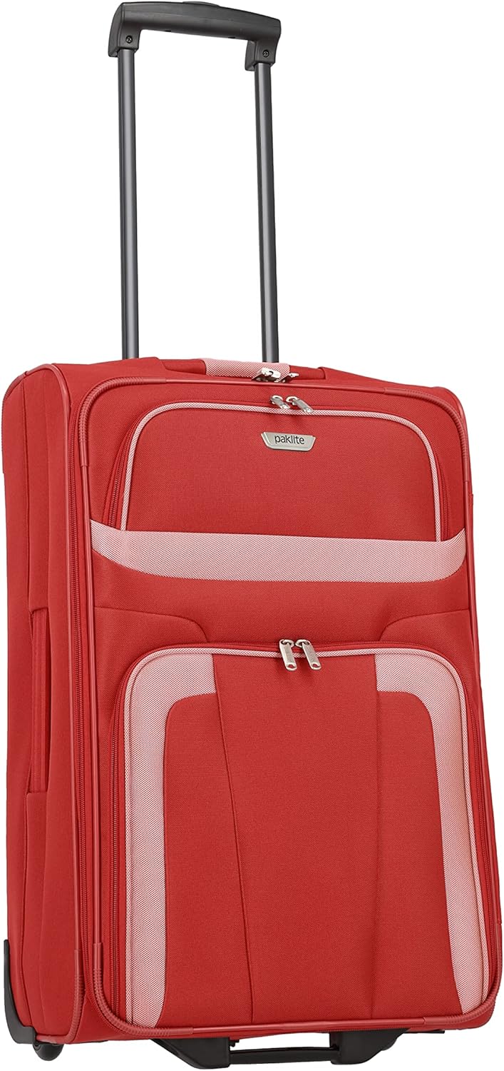 Travelite paklite 2-Rad Koffer Grösse M, Gepäck Serie ORLANDO: Klassischer Weichgepäck Trolley im ze