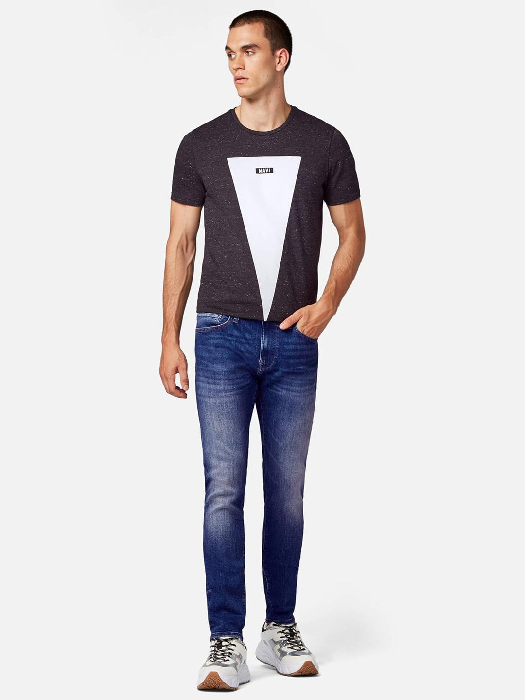 Mavi Herren James Skinny Jeans, per Pack Blau (Mid Brushed Ultra Move 29324), W28/L32 (Herstellergrö