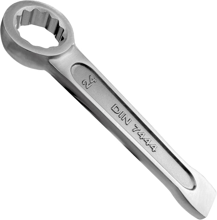 WEDO Edelstahl Schlag-Ringschlüssel,SW 22mm,Länge 155mm,Ringschlüssel,Ringschraubenschlüssel,Schraub