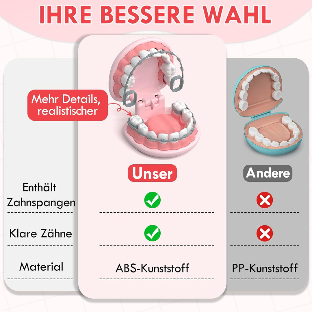 Lehoo Castle Arztkoffer Kinder ab 3 Jahre, Zahnarzt Spielzeug, Doktorkoffer, Rollenspiel für Kinder