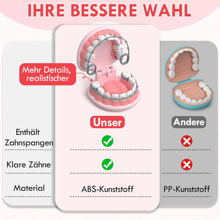 Lehoo Castle Arztkoffer Kinder ab 3 Jahre, Zahnarzt Spielzeug, Doktorkoffer, Rollenspiel für Kinder