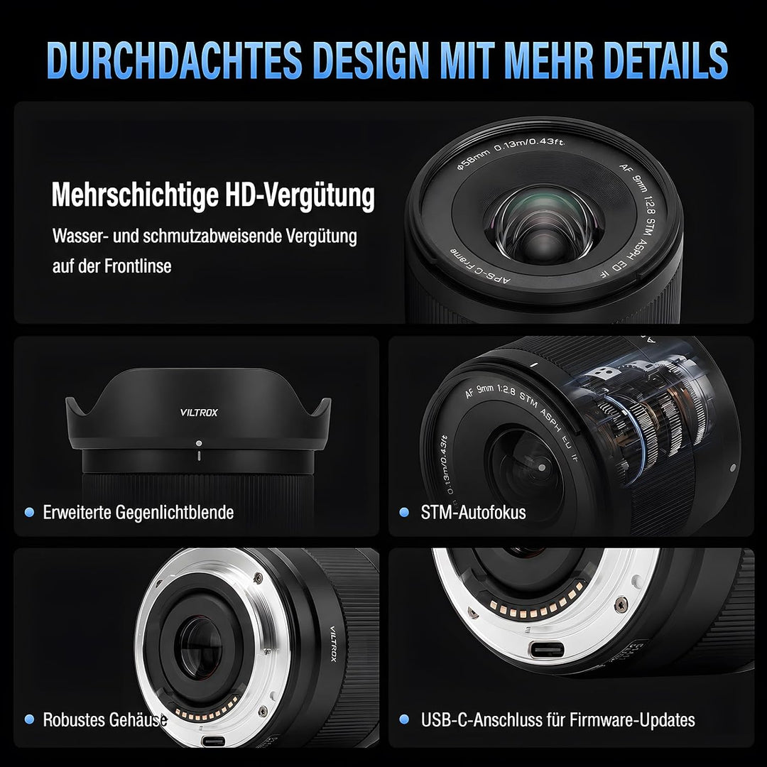 VILTROX 9mm F2.8 Z Air AF Objektiv für Nikon Z-Mount,APS-C Ultraweitwinkel | Autofokus Prime Objekti