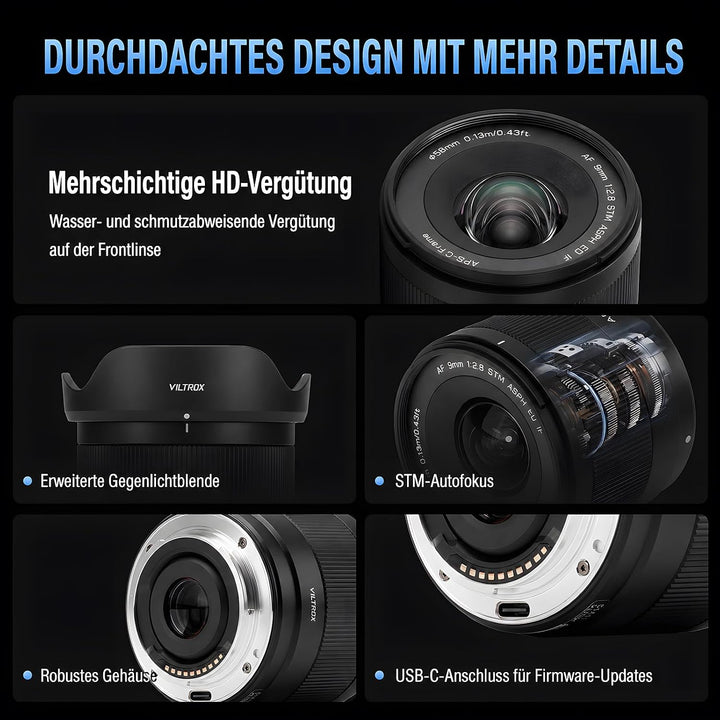 VILTROX 9mm F2.8 Z Air AF Objektiv für Nikon Z-Mount,APS-C Ultraweitwinkel | Autofokus Prime Objekti