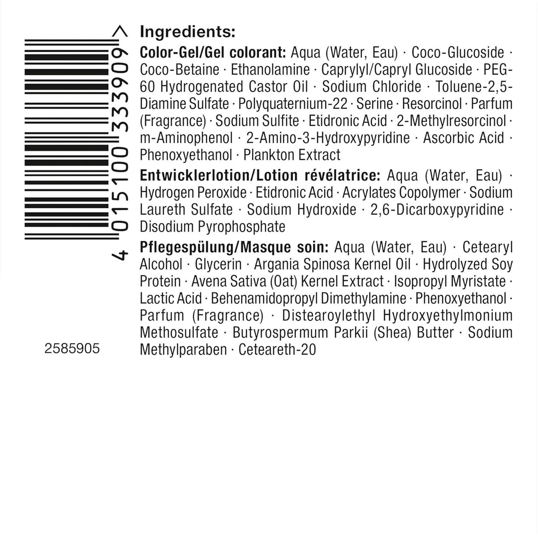 SCHWARZKOPF PERFECT MOUSSE Permanente Schaumcoloration 450 Warmes Braun Stufe 3, 3er Pack (3 x 92,5