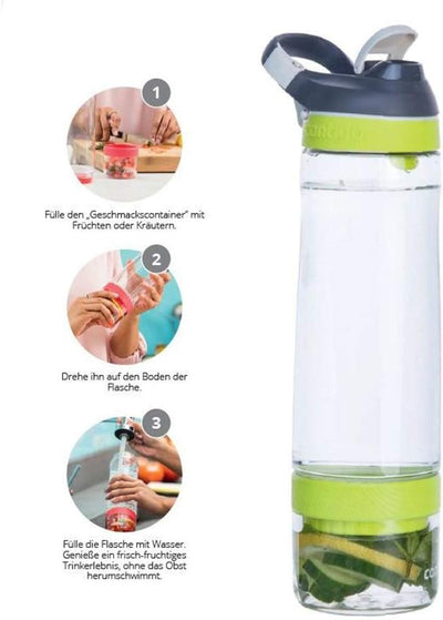 Contigo Trinkflasche Cortland Infuser Autoseal mit Fruchteinsatz, grosse BPA-freie Wasserflasche, au