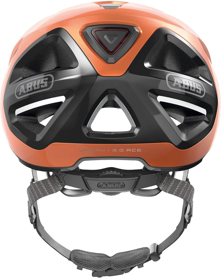 ABUS Stadthelm Urban-I 3.0 ACE - sportlicher Fahrradhelm mit LED-Rücklicht, verlängertem Schirm und