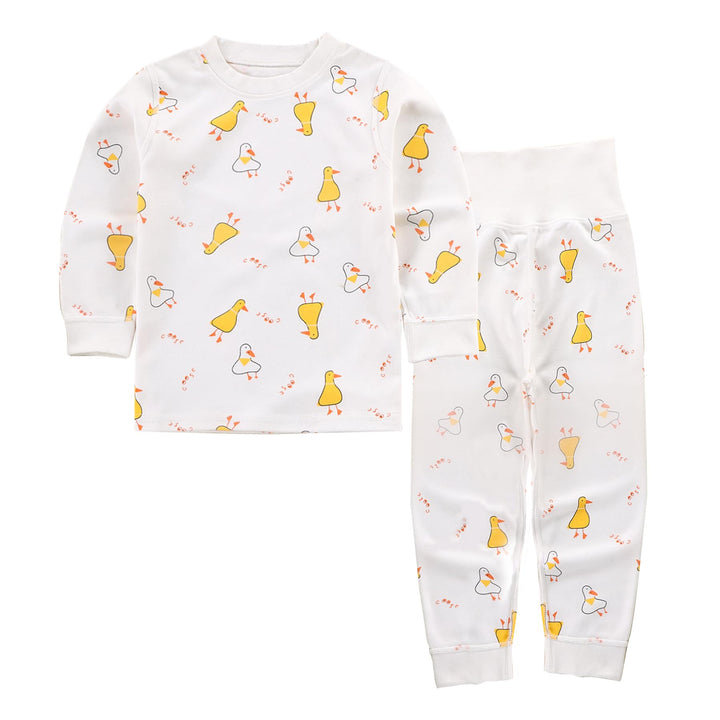 100% Baumwolle Baby Kinder Schlafanzüge Jungen Mädchen Pyjamas Set Langarm Nachtwäsche 1-2 Jahre Ent