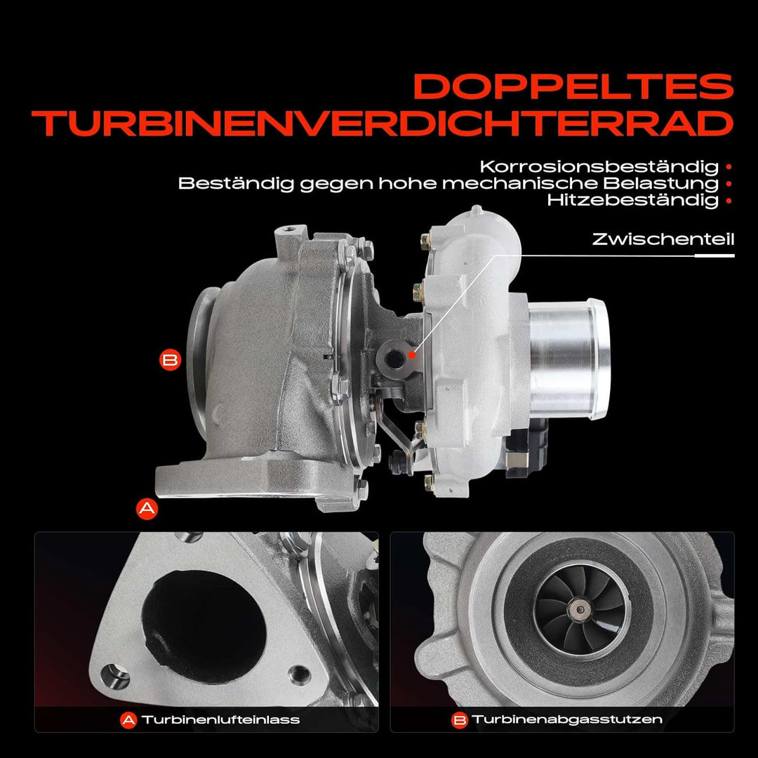 Frankberg Turbolader Kompatibel mit Jumper Bus Kasten Pritsche/Fahrgestell 2.2 HDi 2011-Heute Boxer