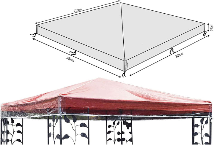 QUICK STAR Pavillon Schutzhaube 3x3m Wasserdicht