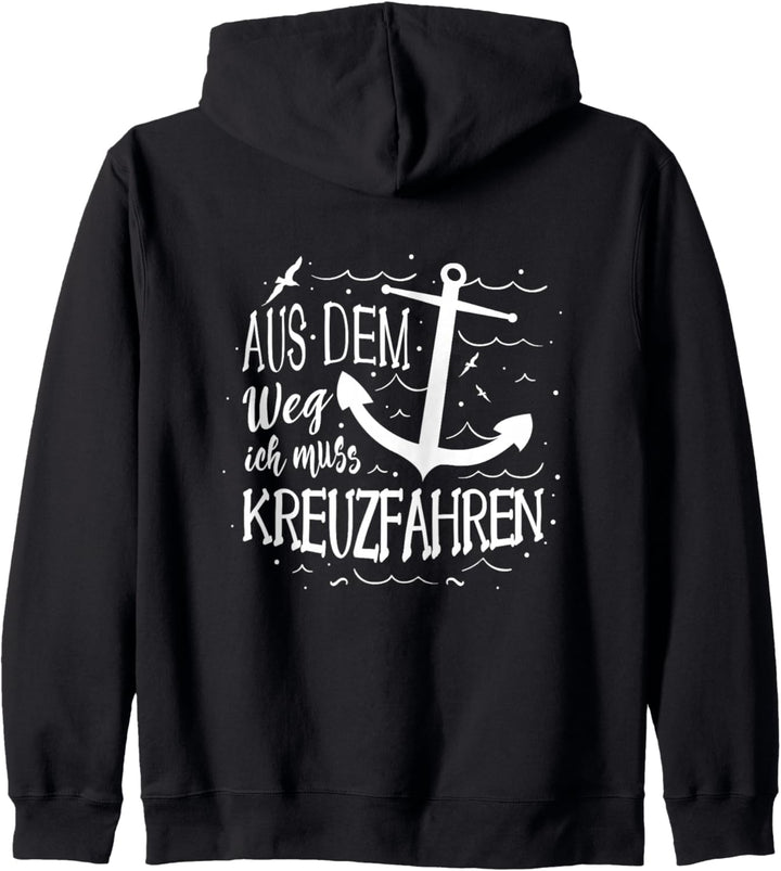 Kreuzfahren Urlaub Schiff Anker Kapitän Lustiges Kreuzfahrt Kapuzenjacke