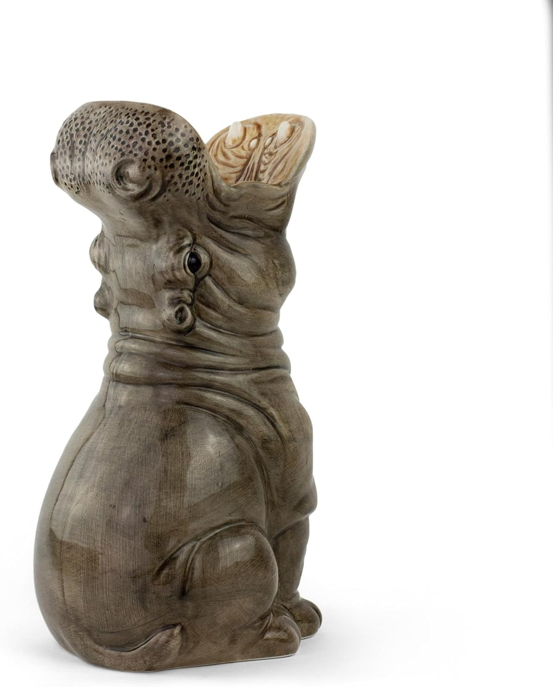 Hunrgy Hippos Vase, handbemalte Nilpferd Vase, ca. 30 cm