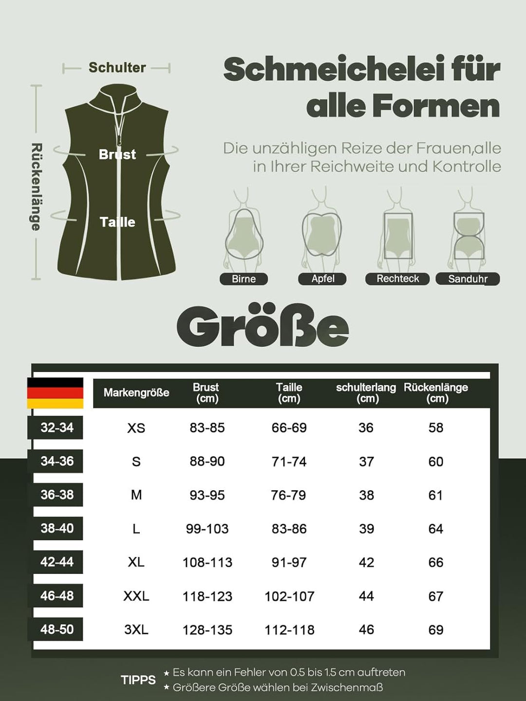 fuinloth Fleece Weste für Damen, Leicht Ärmellose Standkragen mit Reissverschlusstaschen, S Armee Gr