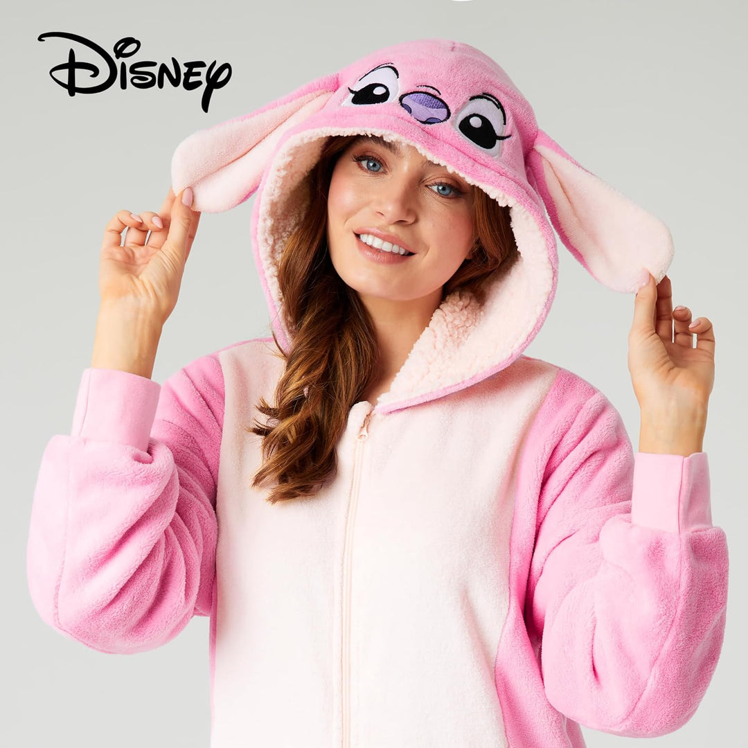 Disney Onesie Damen - Stitch Einteiler Pyjama - Eeyore, Minnie, Maleficent Schlafanzug Onesie - Grös