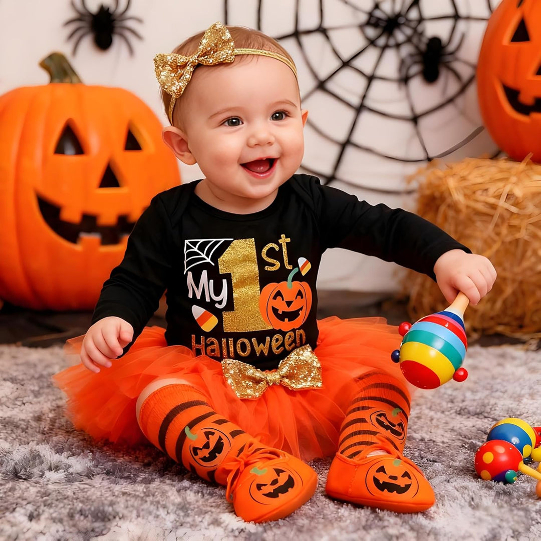 Baby Mädchen Halloween Outfit,Mein Erstes Halloween Baby Mädchen Kleidung,Halloween Outfit Baby,Neug