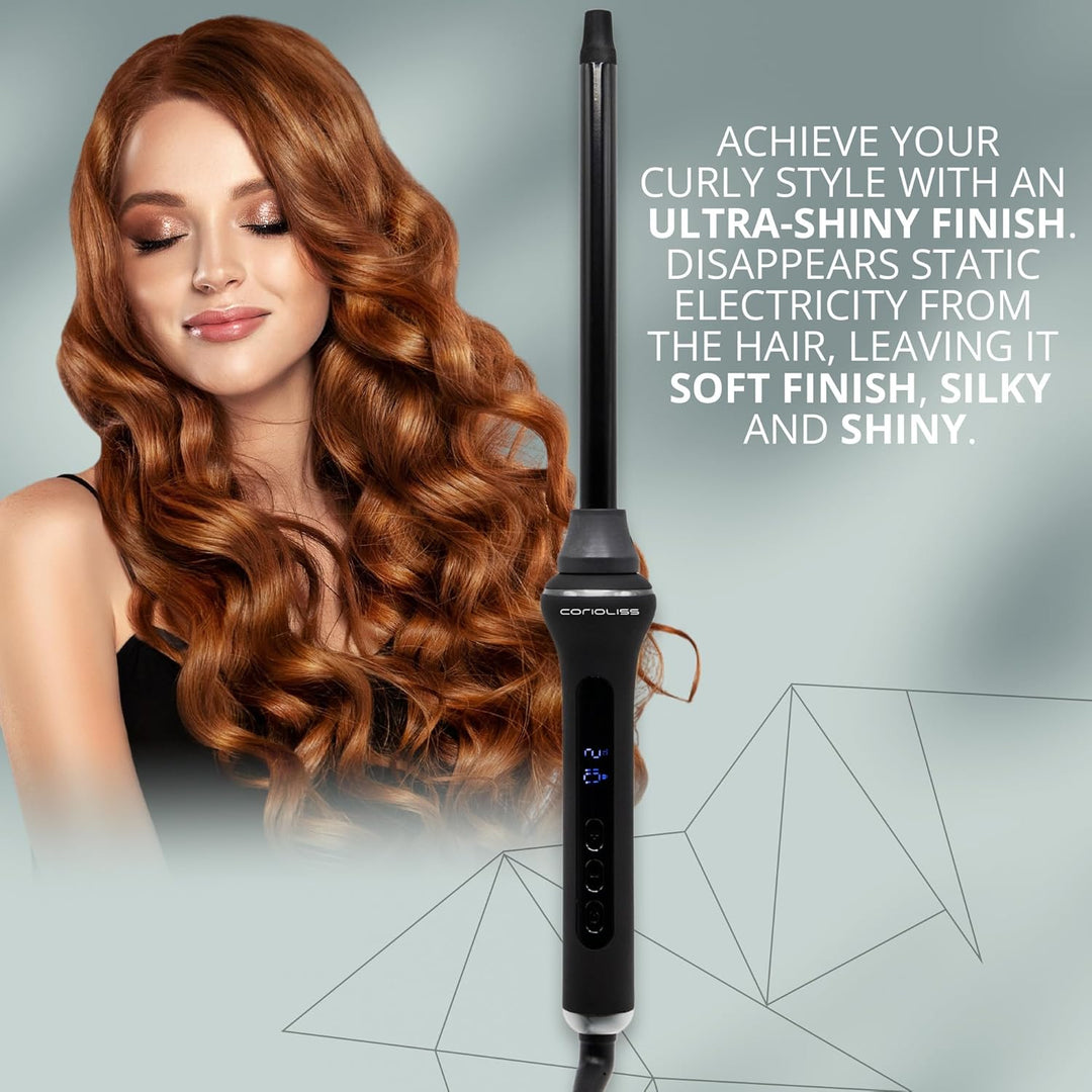 Corioliss Style Stick Digital Lockenstab Schwarz Soft Touch
