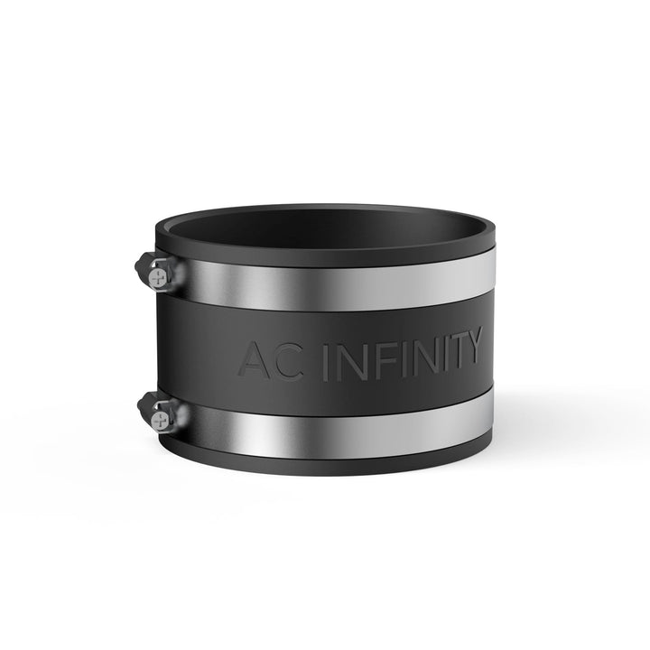 AC Infinity Geräuschreduzierende Klemme, Rohrverbinder mit Edelstahlklemmen, 100 mm – Flexible Klemm