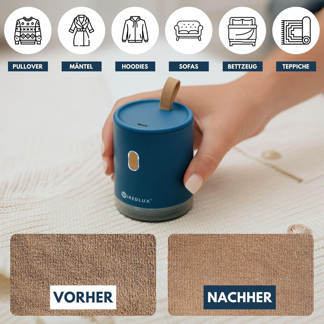 Fusselrasierer elektrisch – Fusselentferner & Entfussler für Kleidung, kompakt & tragbar – wiederauf