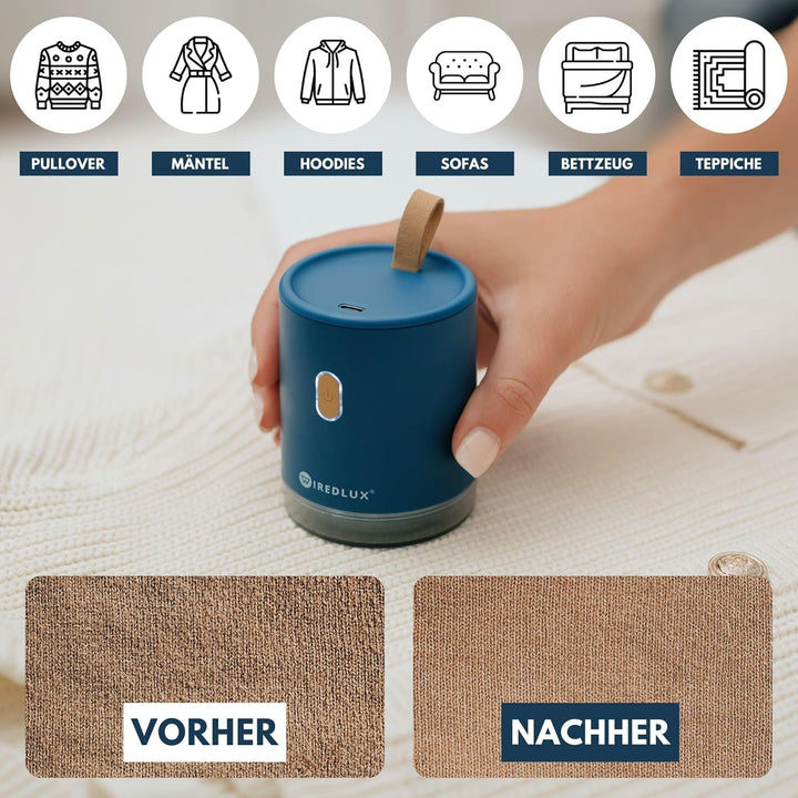 Fusselrasierer elektrisch – Fusselentferner & Entfussler für Kleidung, kompakt & tragbar – wiederauf