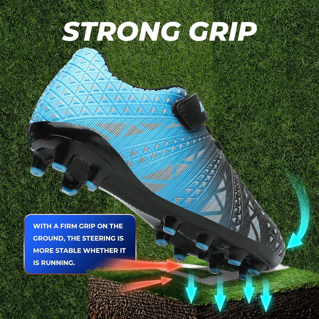 ASHION Fussballschuh Kinder Fussballschuhe Footballschuhe Outdoor Athletic Soccer Schuhe 28 EU B Bla
