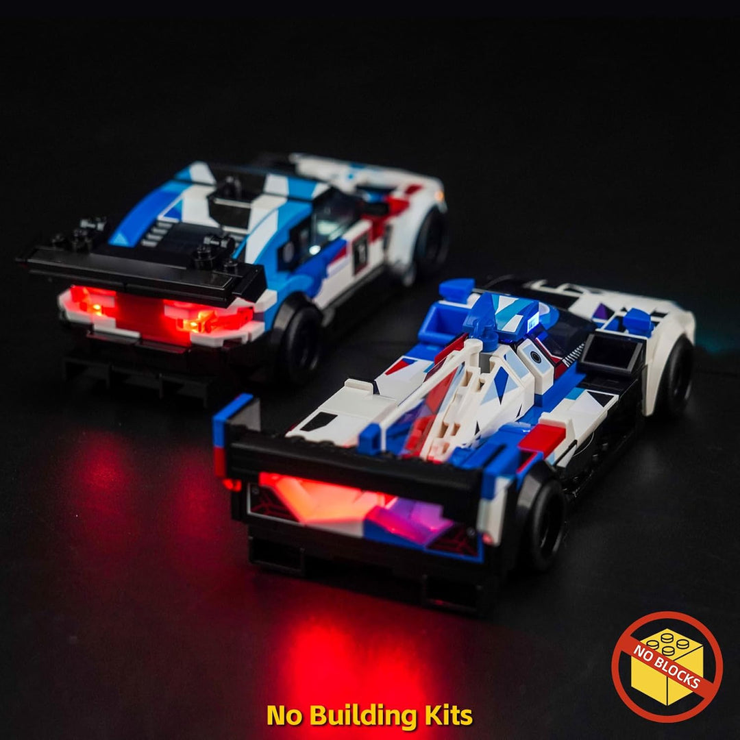 Led Licht Set für Lego Speed Champions BMW M4 GT3 &amp; BMW M Hybrid V8 Rennwagen Auto-Spielzeug (Kein L