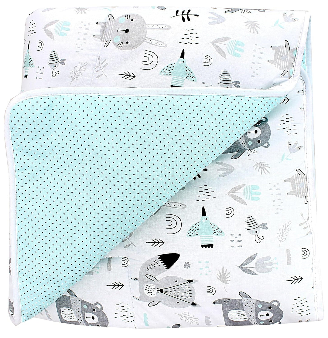 TupTam Baby Spielmatte Kinder Grosse Spieldecke Gepolstert XXL Krabbeldecke 120 x 120 cm Babyzimmer