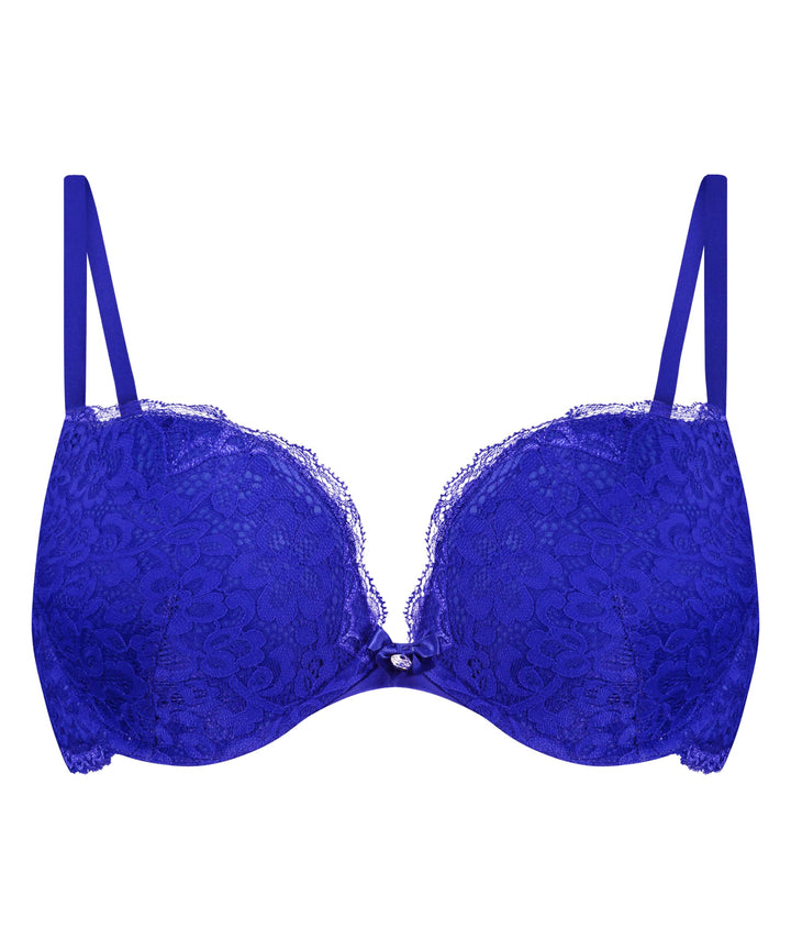 Hunkemöller Vorgeformter Push-up-Bügel-BH Marine 75D Clematis Blue, 75D Clematis Blue