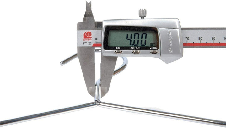 Amber Home 20 Stück 43cm Chrom Eisen Kleiderbügel, Silber Metall Kleiderbügel für Anzug T-Shirt Hemd