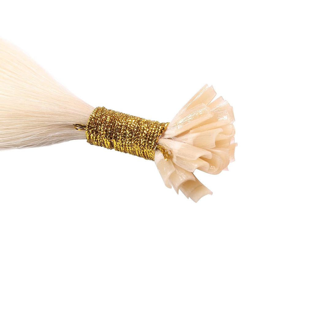 hair2heart Premium Extensions Echthaar Bondings glatt - 50 Strähnen 0.8g 40cm 10/0 hell-lichtblond #