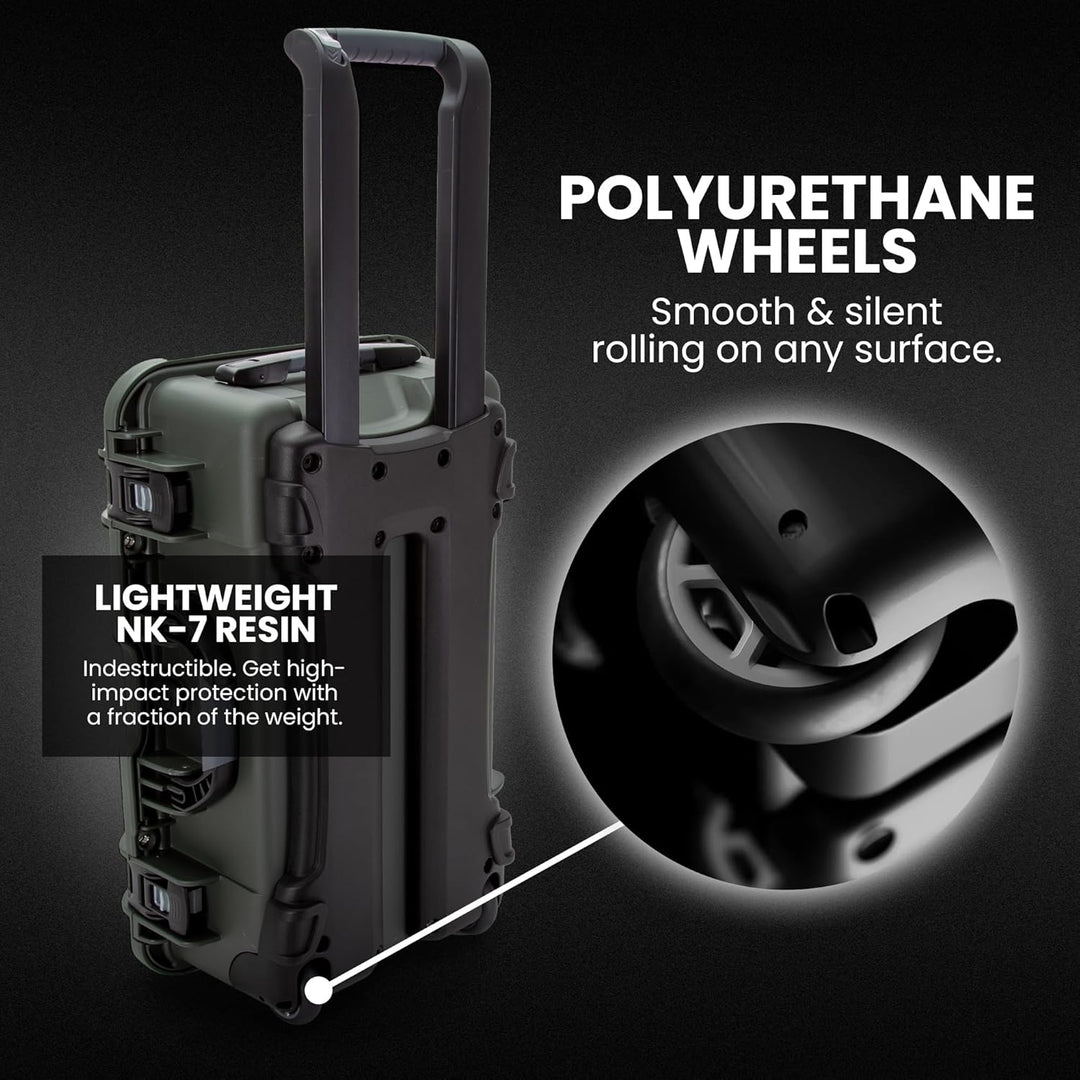 Nanuk 935 Wasserdichter Hartschalenkoffer Mit Gepolsterten Trennwänden und Organizer für Deckel - Ol