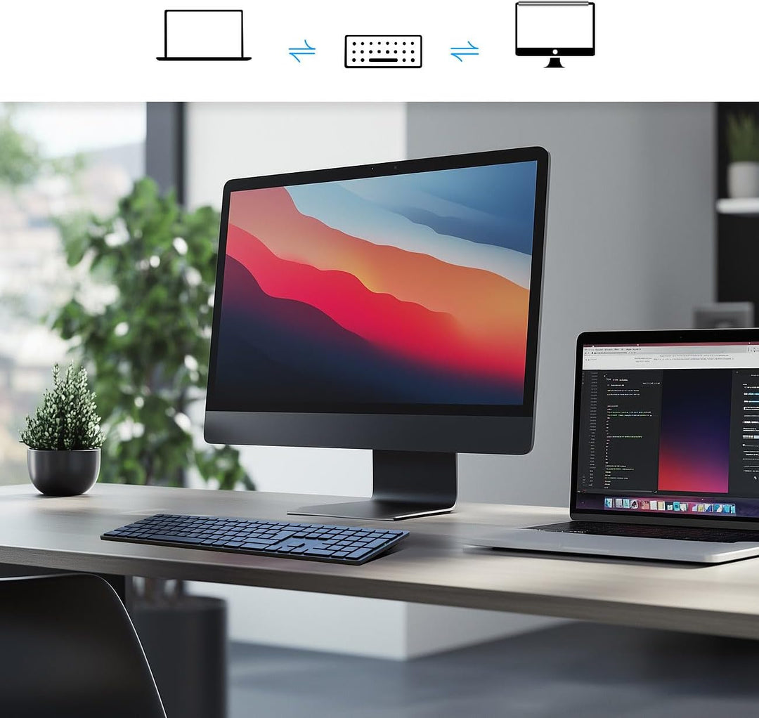 Akku-Funktastatur mit Bluetooth, Scissor, 7 Farben, deutsch-Schweiz