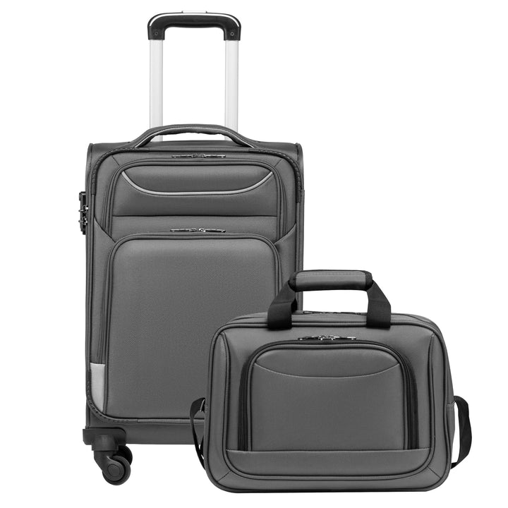 COOLIFE Koffer Trolley Koffer Reisekoffer von 4 Rollen Stoffkoffer Handgepäck TSA-Schloss Der Koffer