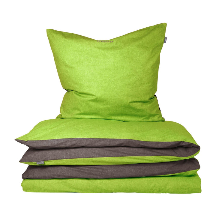 Schiesser Wende-Bettwäscheset Doubleface in angenehm glatter Renforcé Qualität, Made IN Green, Farbe