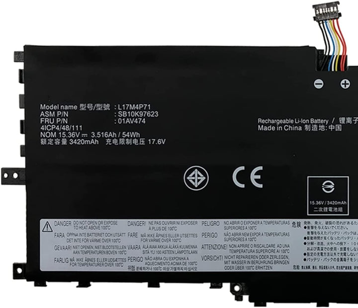 PUGASR L17M4P71 01AV474 Laptop Akku Kompatibel mit Lenovo ThinkPad X1 Yoga 3rd Gen 2018 20LD 20LE 20