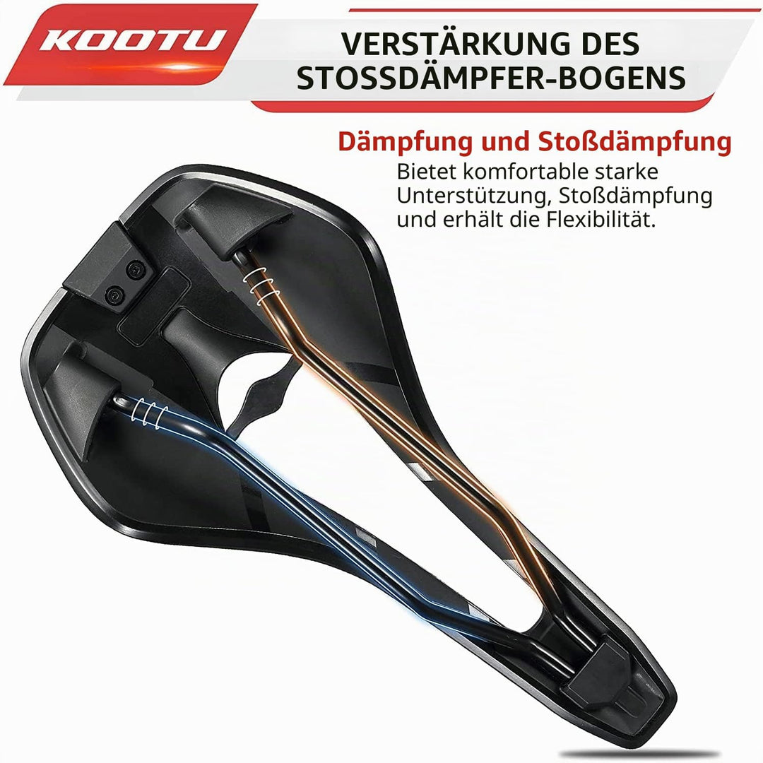 KOOTU Rennradsattel, Komfort-Fahrradsitz für Männer und Frauen, wasserdicht, atmungsaktiv, stossdämp