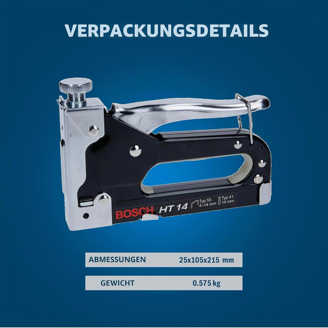 Bosch Professional Handtacker HT 14 (Holz, Klammertyp 53), Handtacker HT 14